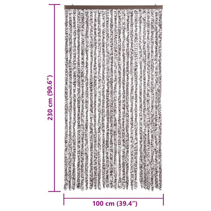 Fly Curtain Brown and Beige 100x230 cm Chenille
