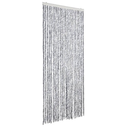 Fly Curtain White and Grey 100x200 cm Chenille