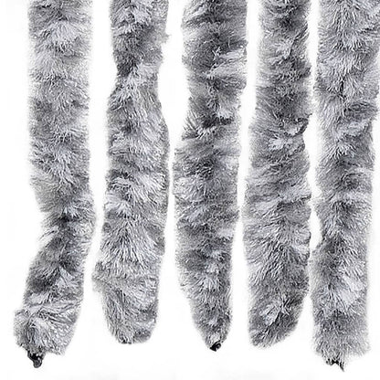 Fly Curtain White and Grey 100x230 cm Chenille
