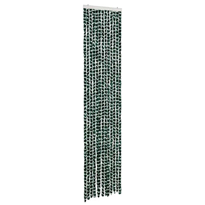 Fly Curtain Green and White 56x200 cm Chenille