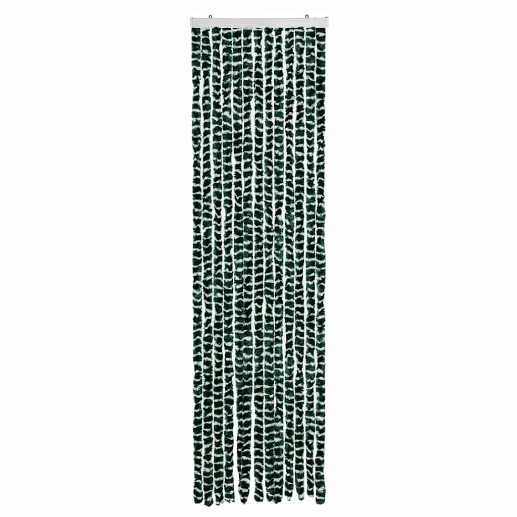 Fly Curtain Green and White 56x200 cm Chenille