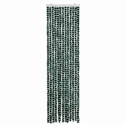 Fly Curtain Green and White 56x200 cm Chenille
