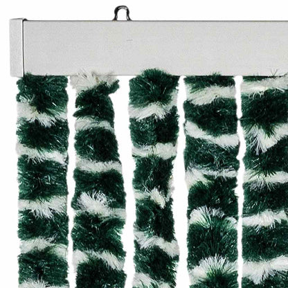 Fly Curtain Green and White 56x200 cm Chenille