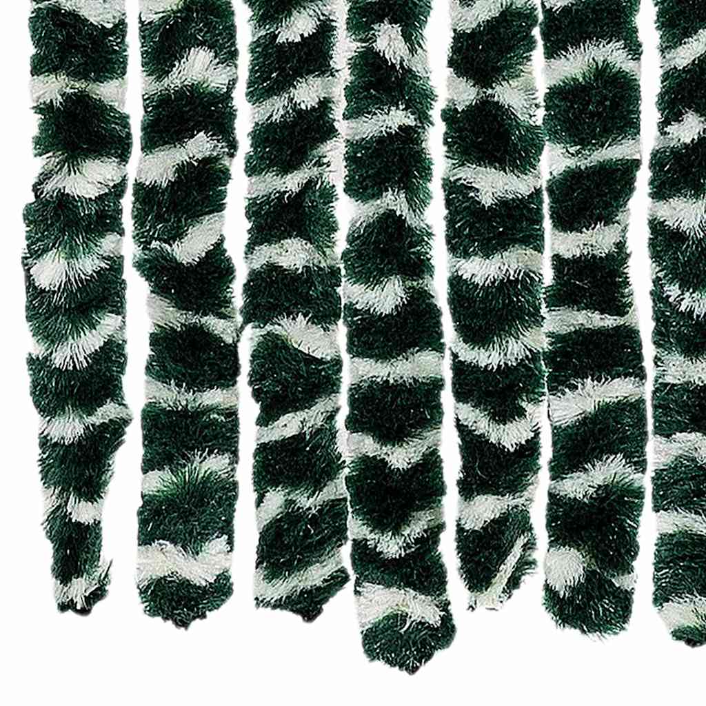 Fly Curtain Green and White 56x200 cm Chenille