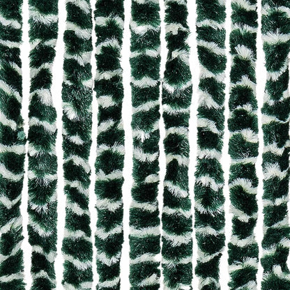 Fly Curtain Green and White 100x200 cm Chenille