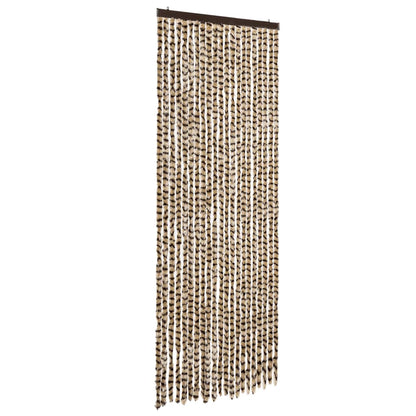 Fly Curtain Beige and Brown 90x200 cm Chenille