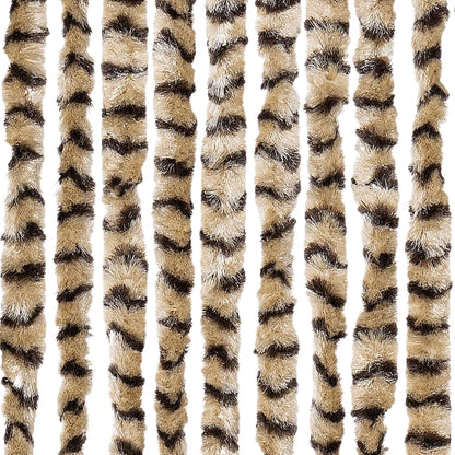 Fly Curtain Beige and Brown 90x200 cm Chenille