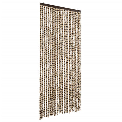 Fly Curtain Beige and Brown 100x230 cm Chenille