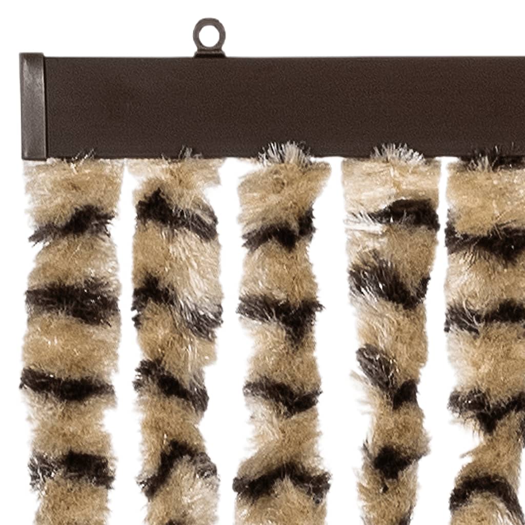 Fly Curtain Beige and Brown 100x230 cm Chenille