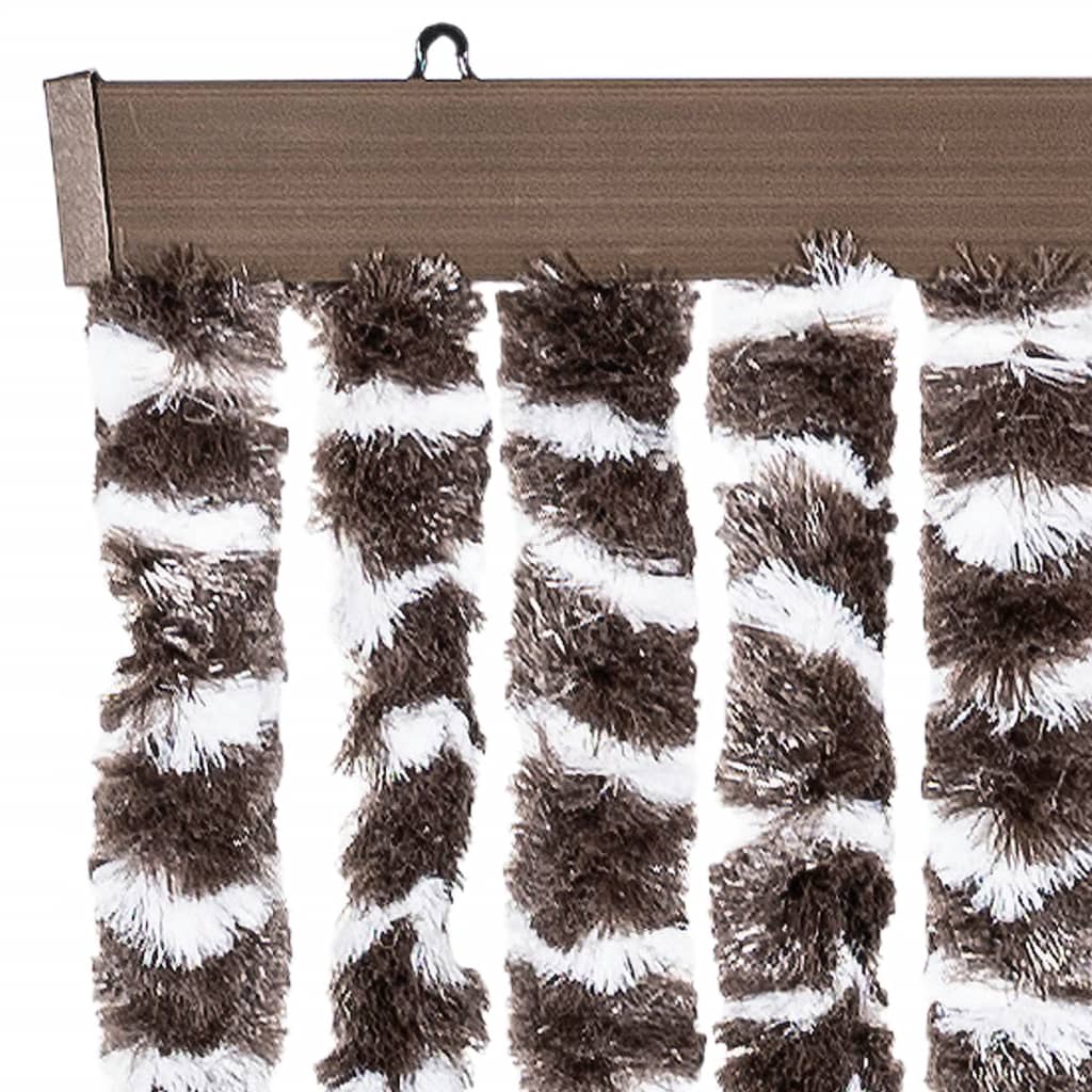 Fly Curtain Brown and White 90x200 cm Chenille