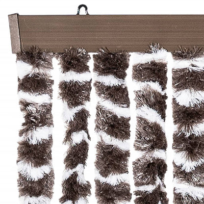 Fly Curtain Brown and White 90x200 cm Chenille