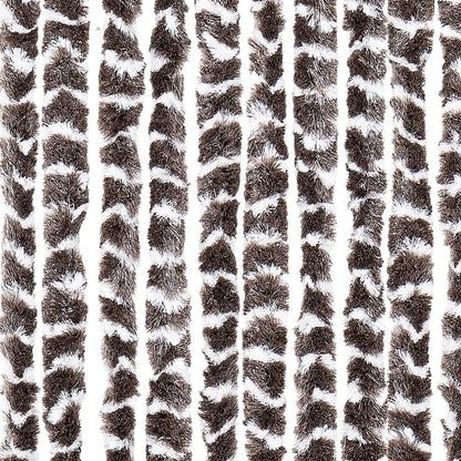 Fly Curtain Brown and White 100x200 cm Chenille