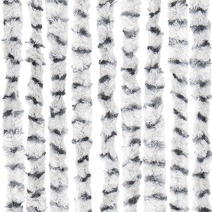 Fly Curtain Light Grey and Dark Grey 56x200 cm Chenille