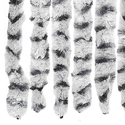 Fly Curtain Light Grey and Dark Grey 56x200 cm Chenille