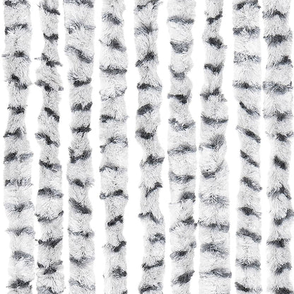 Fly Curtain Light Grey and Dark Grey 100x200 cm Chenille