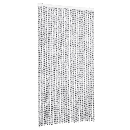 Fly Curtain Light Grey and Dark Grey 100x230 cm Chenille