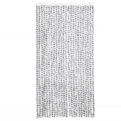 Fly Curtain Light Grey and Dark Grey 100x230 cm Chenille