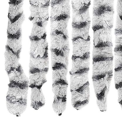 Fly Curtain Light Grey and Dark Grey 100x230 cm Chenille