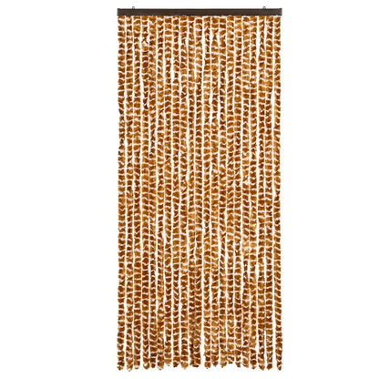 Fly Curtain Ochre and White 90x200 cm Chenille