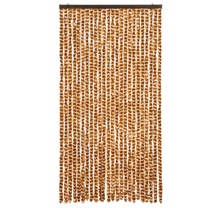 Fly Curtain Ochre and White 100x200 cm Chenille