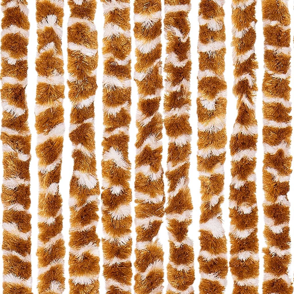 Fly Curtain Ochre and White 100x200 cm Chenille