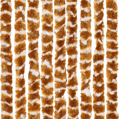 Fly Curtain Ochre and White 100x200 cm Chenille