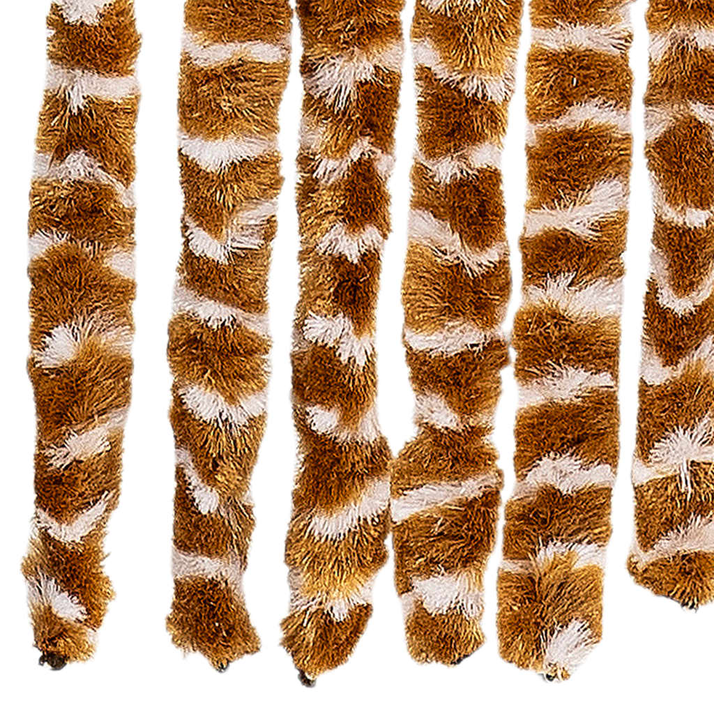 Fly Curtain Ochre and White 100x230 cm Chenille