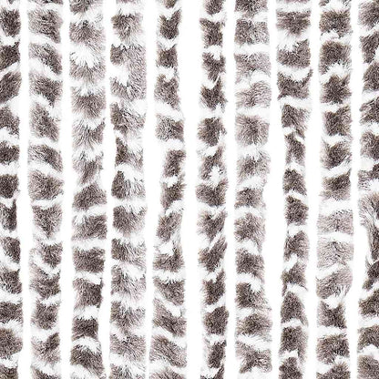 Fly Curtain Taupe and White 56x200 cm Chenille