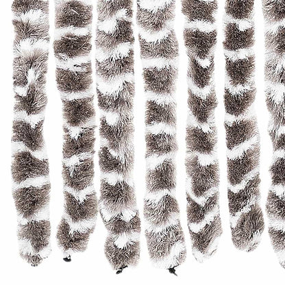 Fly Curtain Taupe and White 56x200 cm Chenille