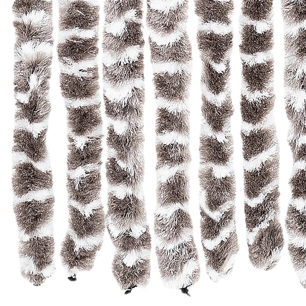 Fly Curtain Taupe and White 100x200 cm Chenille