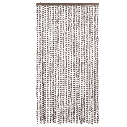 Fly Curtain Taupe and White 100x230 cm Chenille