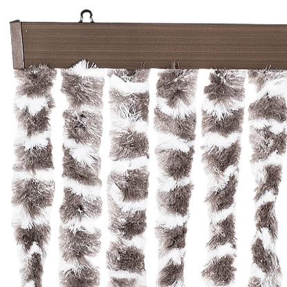 Fly Curtain Taupe and White 100x230 cm Chenille