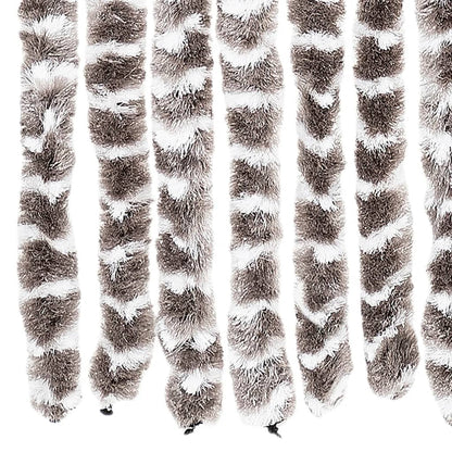 Fly Curtain Taupe and White 100x230 cm Chenille