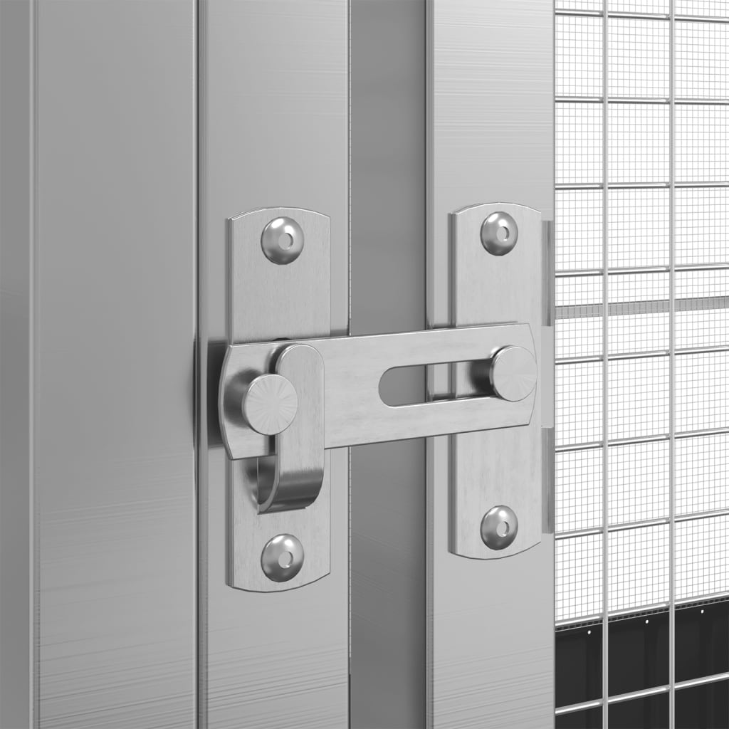 Aviary with Extension Silver 209x203x216 cm Steel