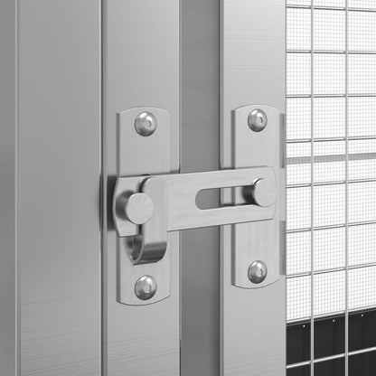 Aviary with Extension Silver 209x203x216 cm Steel