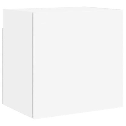 4 Piece TV Wall Units White Engineered Wood