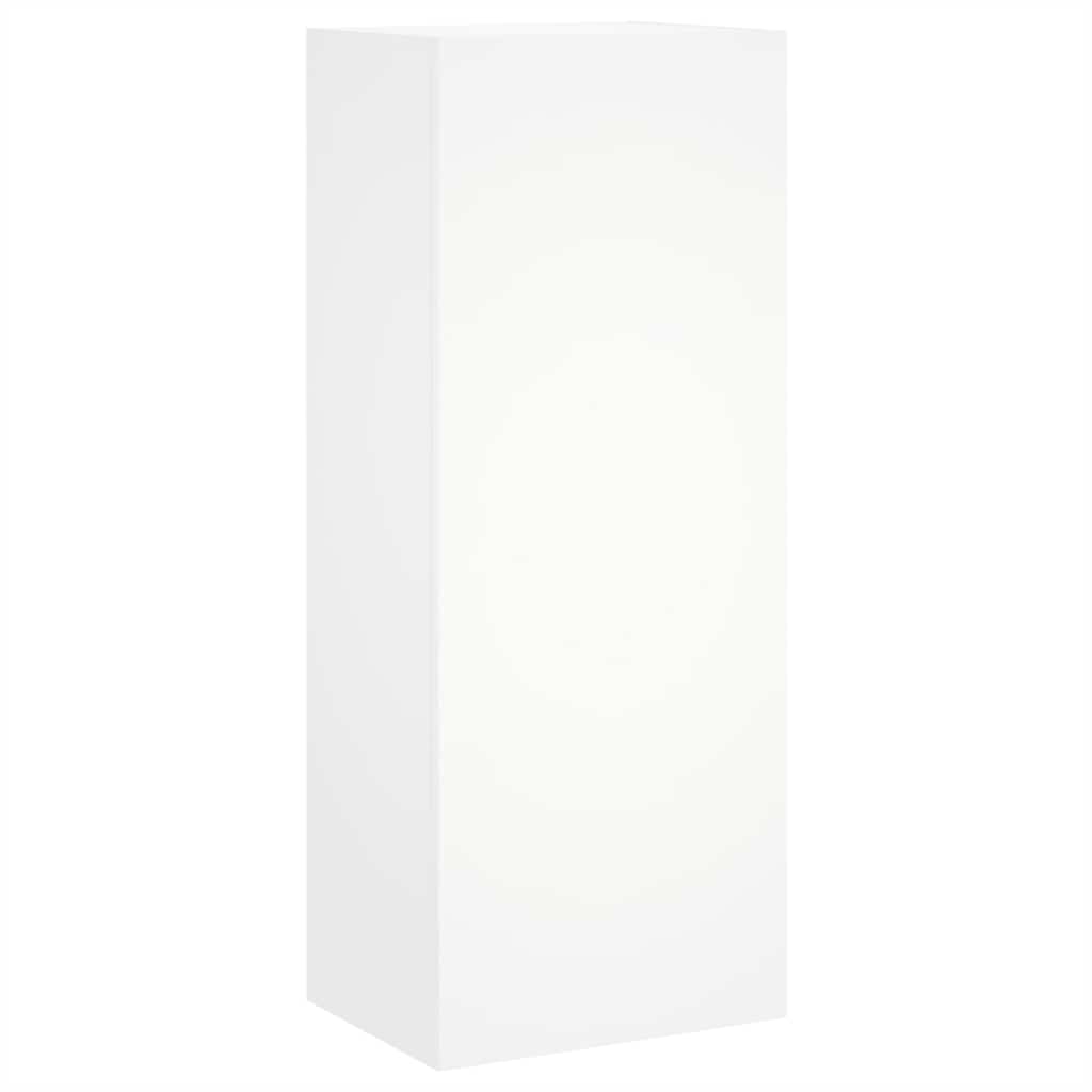 4 Piece TV Wall Units White Engineered Wood