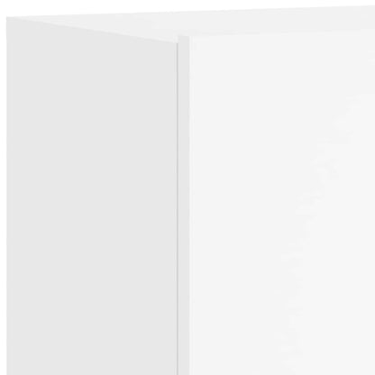 4 Piece TV Wall Units White Engineered Wood