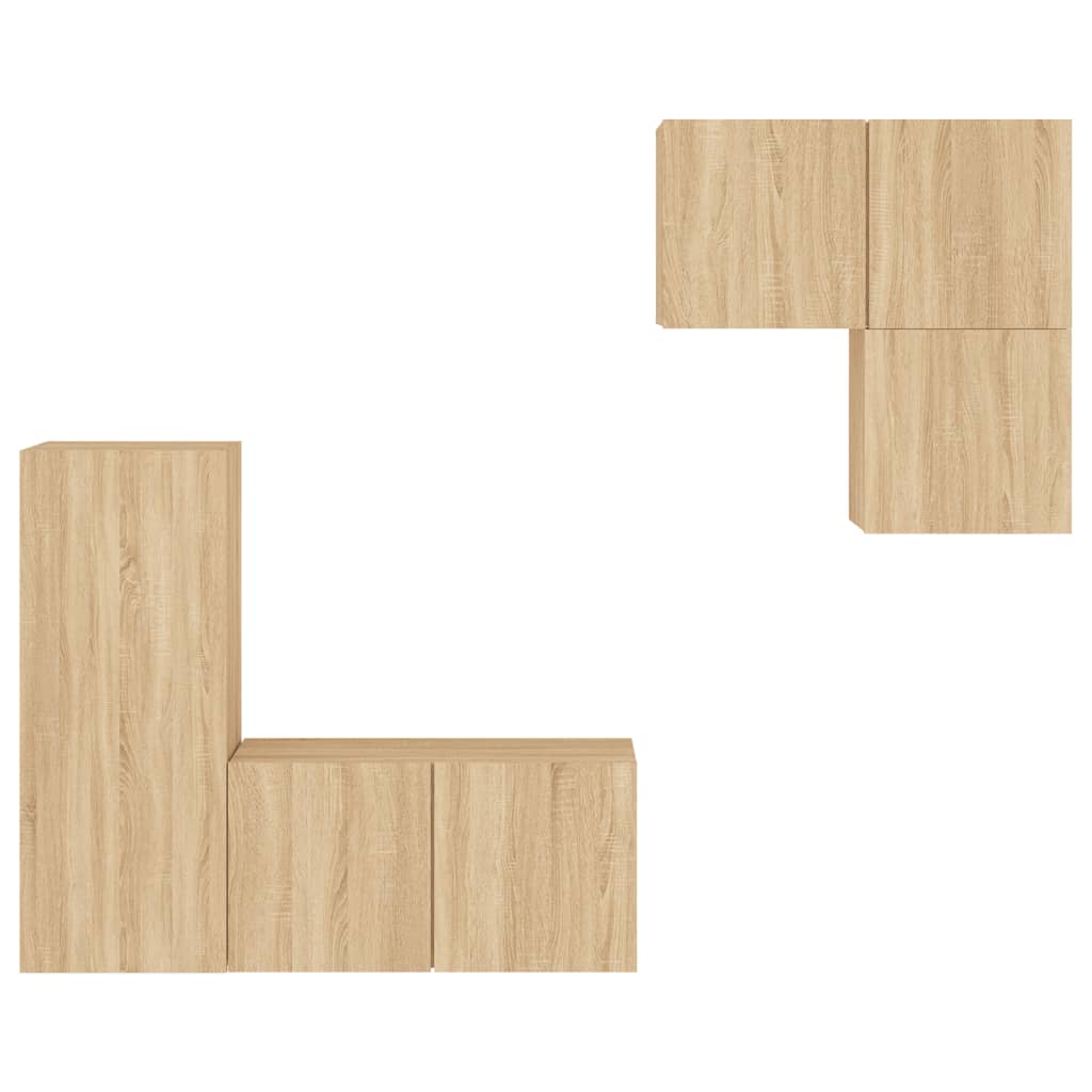TV Wall Unit | Sonoma Oak | Engineered Wood | Medium | TV Wall Unit