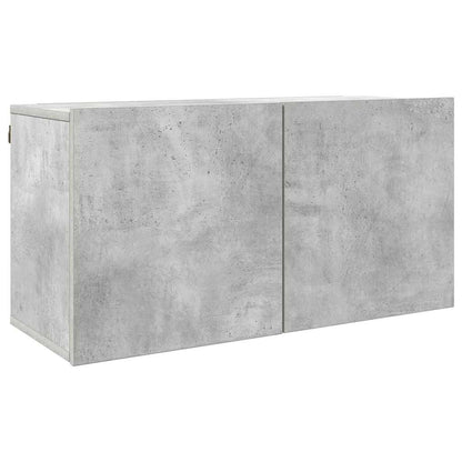 4 Piece TV Wall Units Concrete Grey Engineered Wood