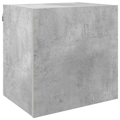 4 Piece TV Wall Units Concrete Grey Engineered Wood