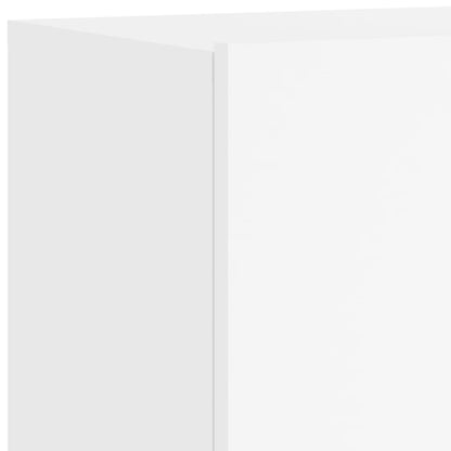 5 Piece TV Wall Units White Engineered Wood