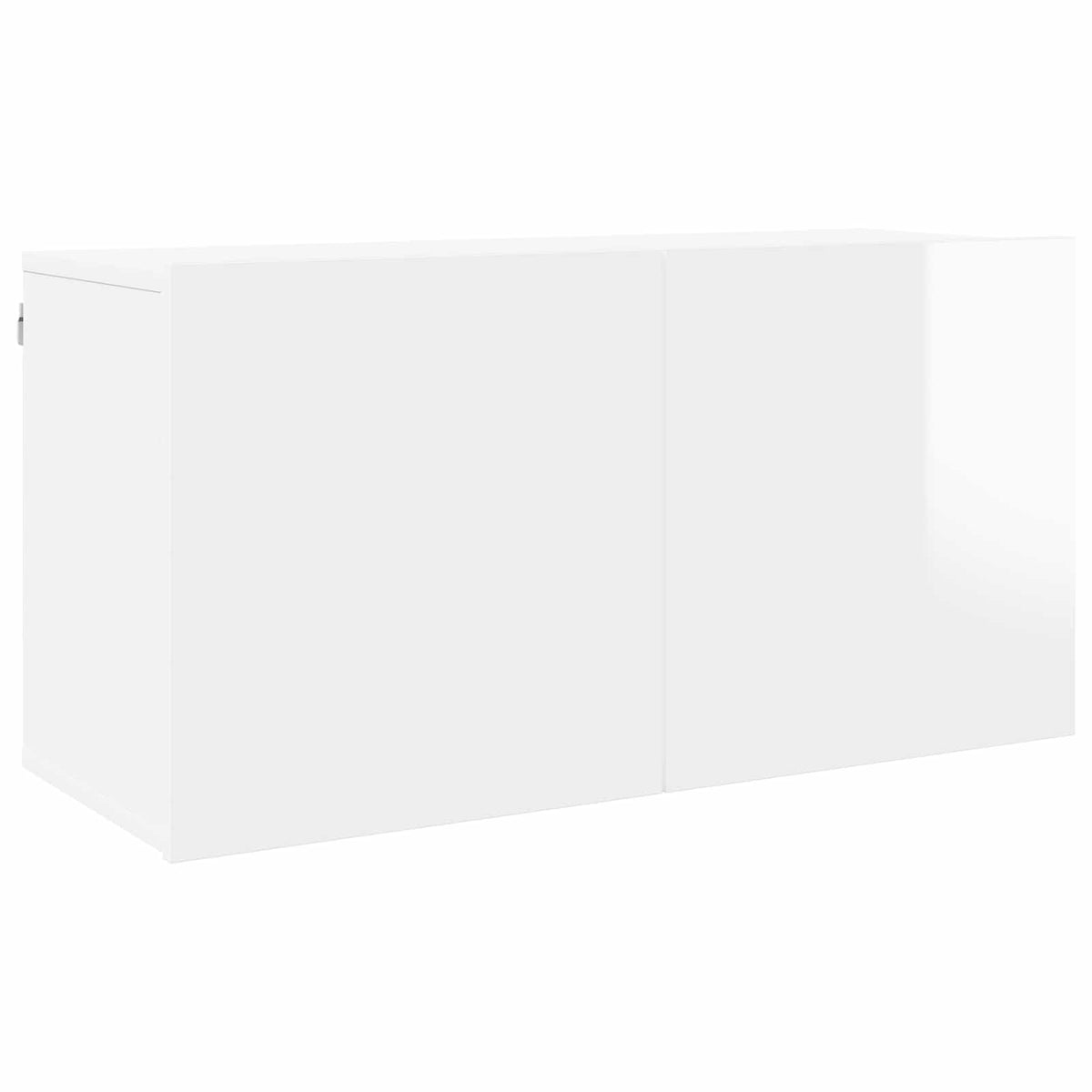 5 Piece TV Wall Units White Engineered Wood