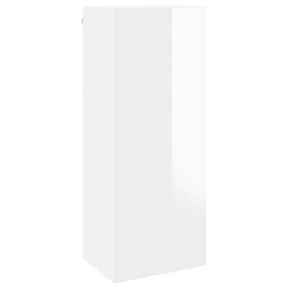 5 Piece TV Wall Units White Engineered Wood