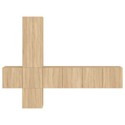 TV Wall Unit | Sonoma oak | Engineered wood | Floating TV Wall Unit