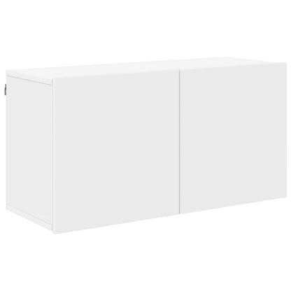 5 Piece TV Wall Units White Engineered Wood