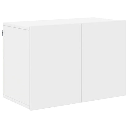 5 Piece TV Wall Units White Engineered Wood