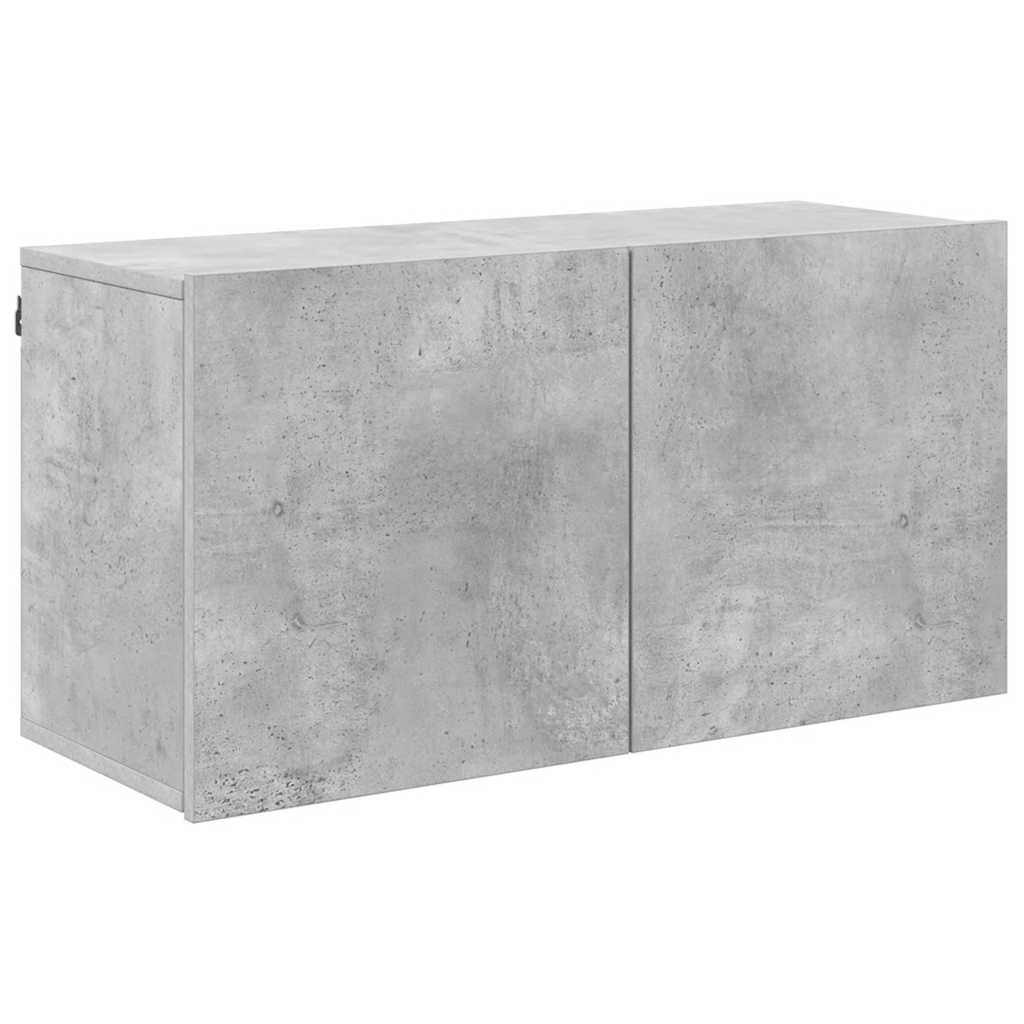 5 Piece TV Wall Units Concrete Grey Engineered Wood