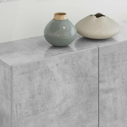 5 Piece TV Wall Units Concrete Grey Engineered Wood