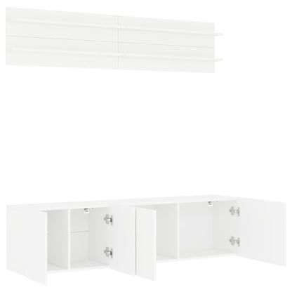 | TV Wall Units | Wall-mounted 6 pcs white Engineered wood
